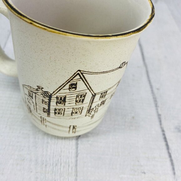 Collection Manoir CXY1 Cabins Docks Churches Lighthouses Stoneware Mugs Set of 4 - Picture 15 of 16
